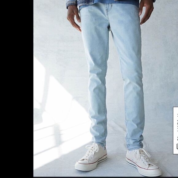 PacSun Light Stacked Skinny Mens Jeans 34x32 - Picture 1 of 13